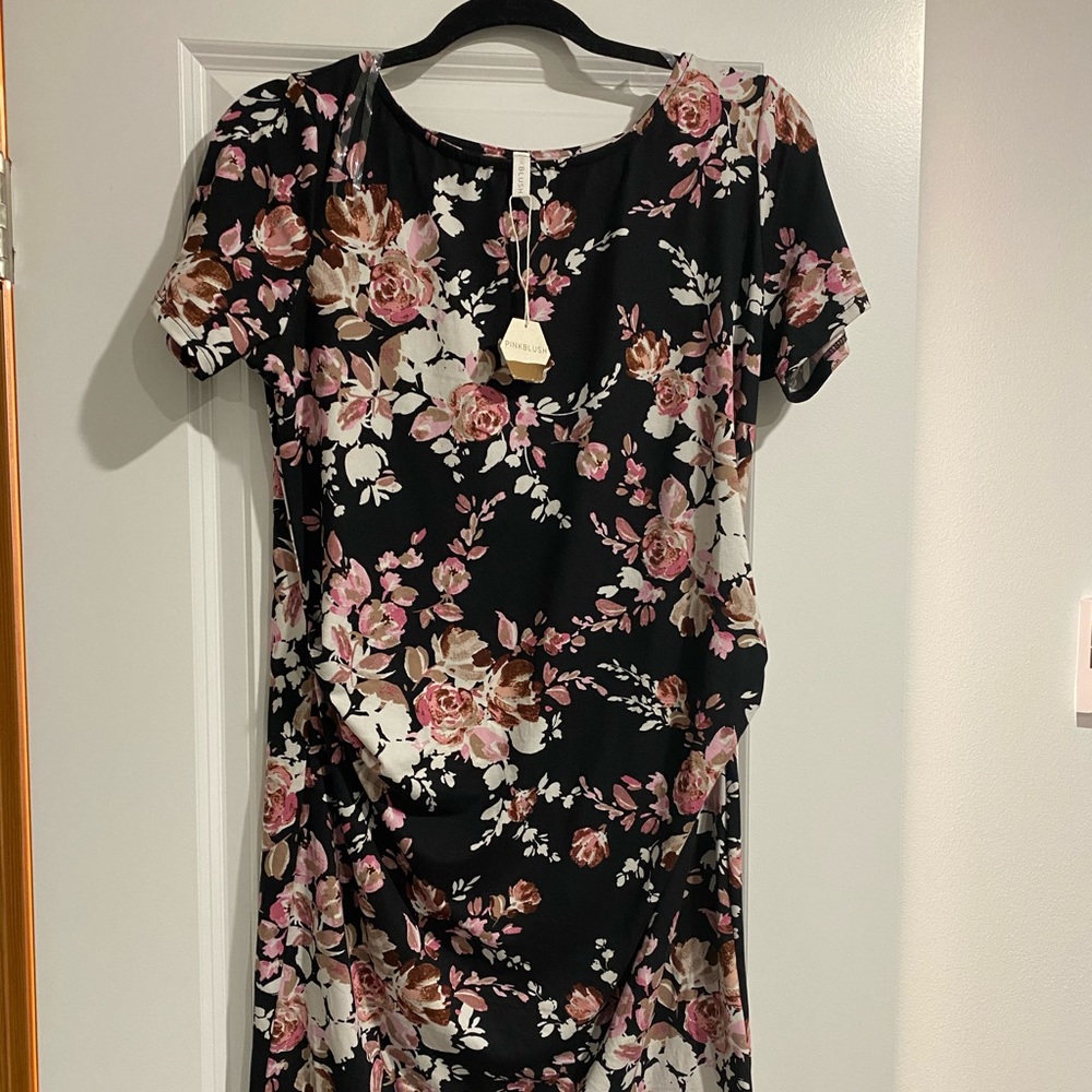 Pinkblush floral maternity dress